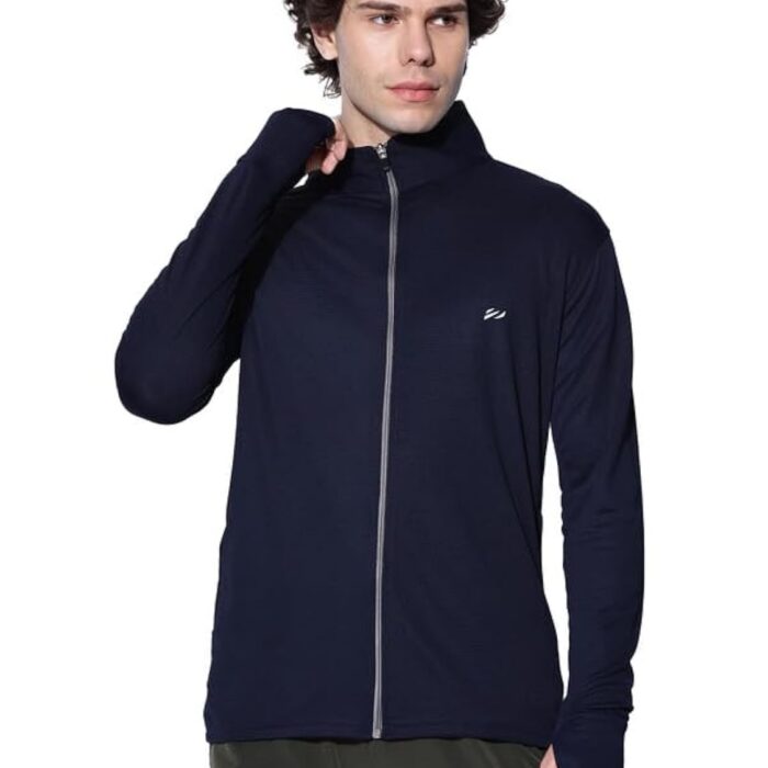 BLUE TYGA Sunscreen Jacket with UV Protection UPF 50+ Jacket with Breathability & Coolrush Technology Lightweight Jackets for Men