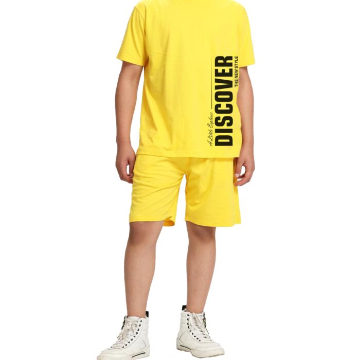 KYDA KIDS® Boy's 100% Pure Cotton Premium Printed Tshirt and Shorts co-ords Set for Summer