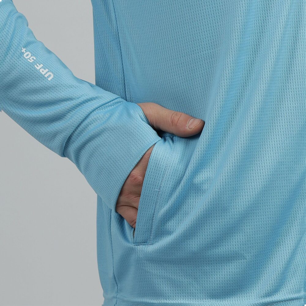 BE SAVAGE Sunscreen Jacket With UPF 50+ Summer Jacket lightweight Jackets For Men Biker Jackets For Men Zipper Jacket (Sky Blue-L) - Image 5